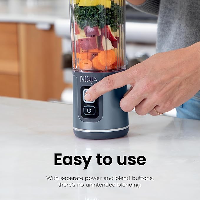 Ninja BC151PR Blast Portable Blender, Cordless, 18oz. Vessel, Personal Blender-for Shakes & Smoothies, BPA Free, Leakproof-Lid & Sip Spout, USB-C Rechargeable, Dishwasher Safe Parts, Passion Fruit