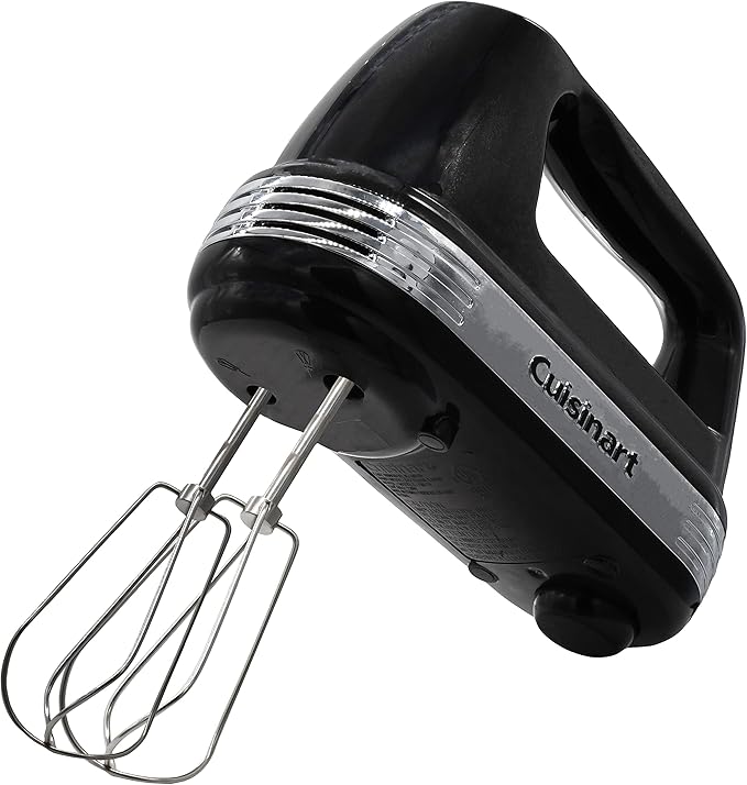 Cuisinart Power Advantage Plus 9-Speed Hand Mixer, 220W-Motor Hand Blender Electric Mixer with 9 Speed Settings, XL Dishwasher-Safe Beaters, 3 Low Mixing Speeds, Storage Case, Black
