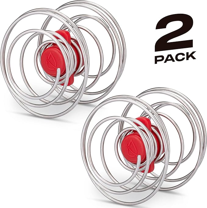 PowerWhisk [2 Pack] No Clumps Powerful Protein Shaker Balls | Double the weight of a Shaker Ball | Stainless Steel Wire Whisk Ball can Blend Bananas (Shaker Bottle Not Included)
