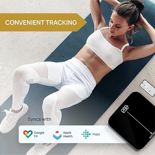 INEVIFIT Smart Premium Bathroom Scale, Highly Accurate Bluetooth Digital Bathroom Body Weight Scale, Precisely Measures Weight & BMI for Unlimited Users