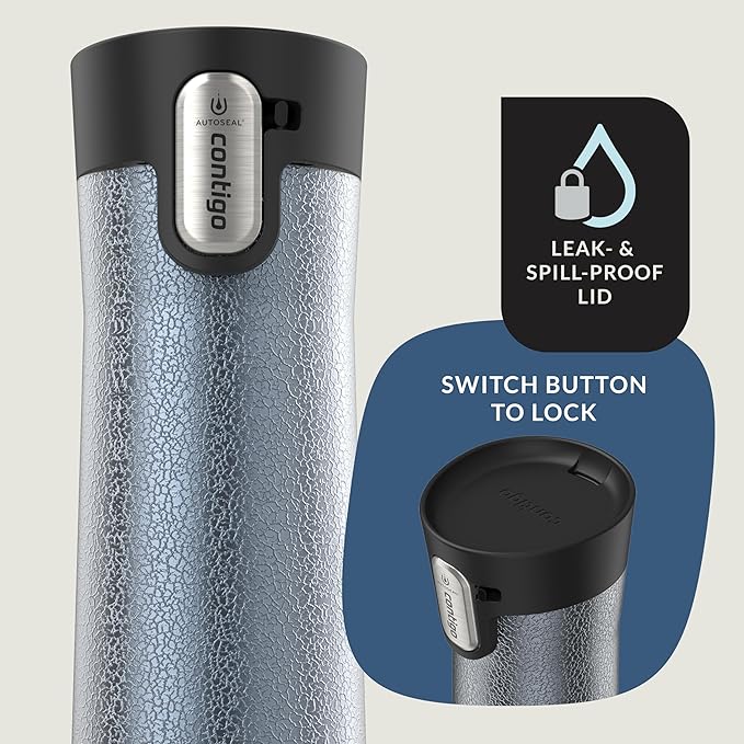 Contigo® AUTOSEAL® West Loop Vacuum-Insulated Stainless Steel Travel Mug with Easy-Clean Lid, 24 oz, Crystal Lakeside