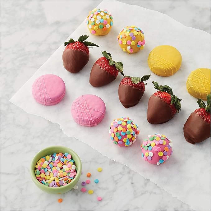 Wilton Candy Melts Candy Dipping Tool Set, Ideal for Strawberries, Cake Pops, Pretzels or Marshmallows, Includes 3-Prong Fork,Cradling Spoon and Spear, Tools Only,Candy Melts Not Included,White/Purple