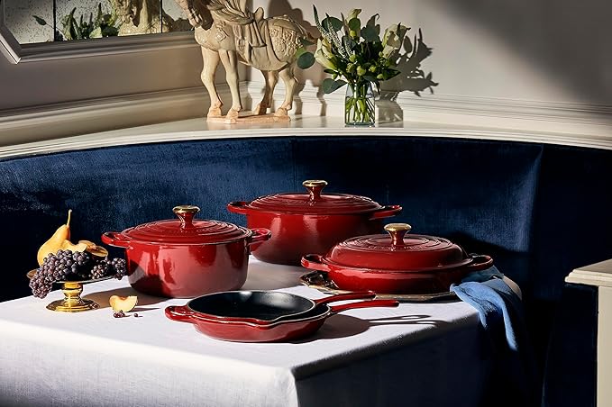 Le Creuset Enameled Cast Iron Signature Round Dutch Oven, 4.5 qt., Garnet