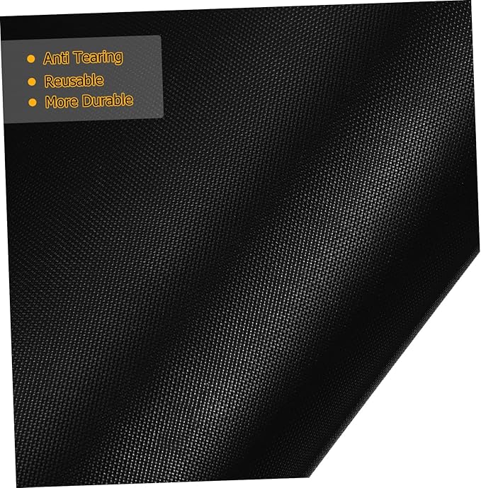 Garneck 9pcs Non-stick Heat Resistant Baking Mats Oven Liners for Barbecue Air Fryer and Cooking Black Grill Mats for Even Heating and Easy Clean-up