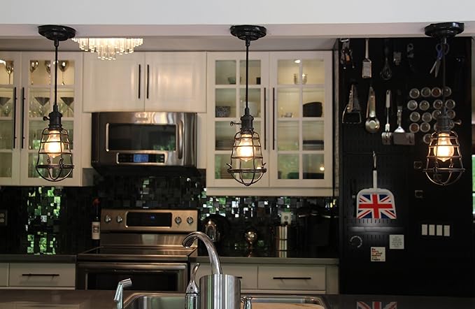 Wall Control Kitchen Pegboard Organizer Pots and Pans Storage Rack Organization Kit with Black Pegboard and Black Accessories