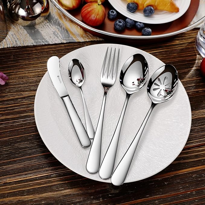 KEAWELL Premium Louise Demitasse Espresso Spoons, 18/10 Stainless Steel Mini Coffee Spoons, Dishwasher Safe (5.6 inches, 6)