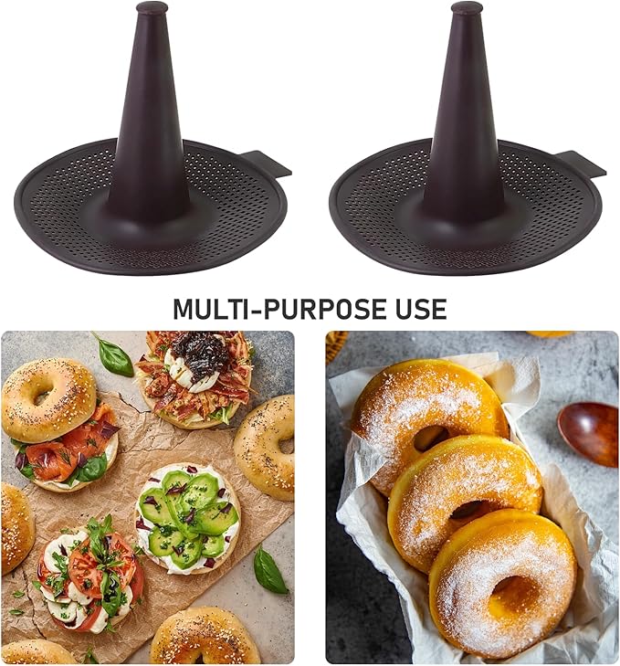 HUIKANGSHENG 3 Piece Donut Mold for Baking,Silicone Donut mold,Non-Stick Silicone Donut Pans for Bagels and Doughnuts