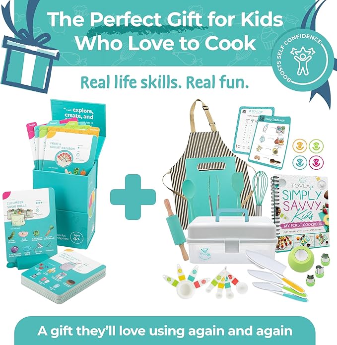 My First Recipe Box for Kids: Montessori-Inspired, Easy-to-Follow Recipes with Visual Guides. Cookbook for Kids Ages 4+ with Storage Box and Recipe Stand.