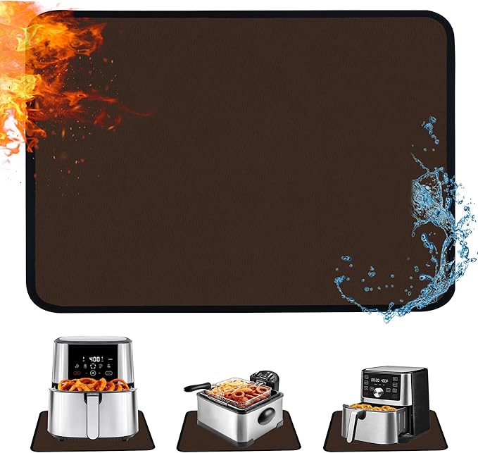 Heat Resistant Mat for Air Fryer, Oven, 16x20in Hot Pads for Kitchen Counter Heat Protector, Under Coffee Maker Mats for Quartz Countertop Protector