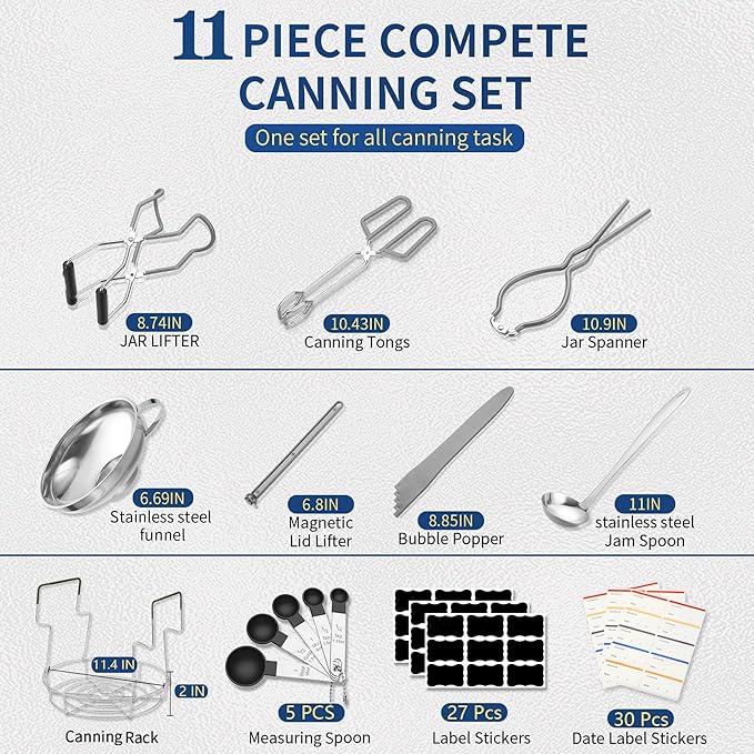 Gemfino Canning Supplies Starter Kit with Canning Rack,Canning Kit for Beginners