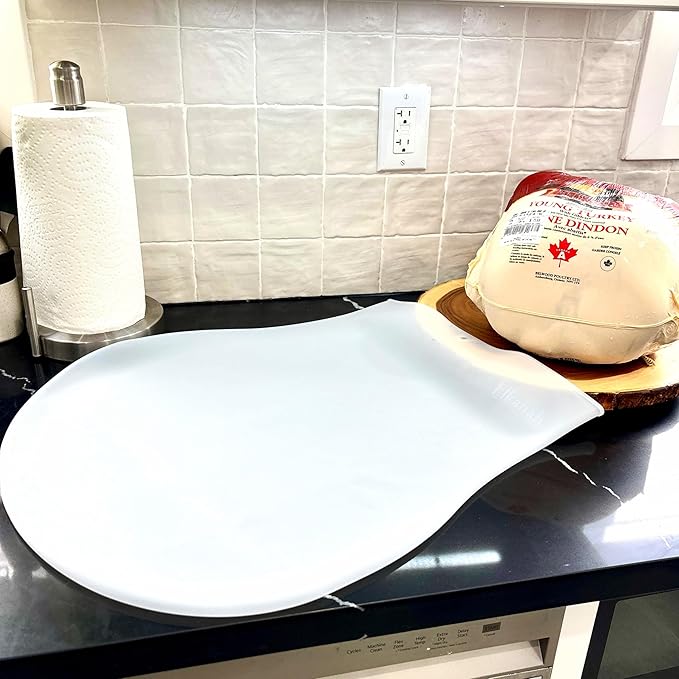 Elkanah Reusable Silicone Turkey Bags for Roasting|Oven Bags|Brining|Cooking|Sous Vide|Seafood Boil|Bread Proofing|Baking Bags Extra Large Size Upto 30lbs | 100% Pure Platinum, 7 Gallon Bag, Reusable Turkey Bag, Baking Utensils