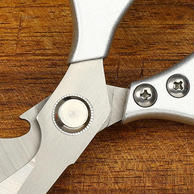 Stainless Steel Kitchen Shears Full-Steel Forged Metal Kitchen Scissors for Food (Kitchen Scissors-B)