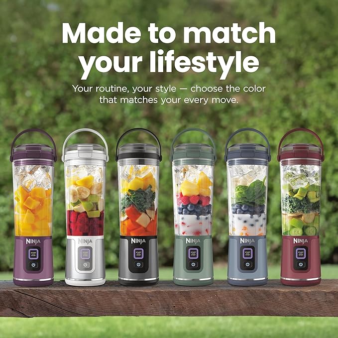 Ninja BC151CR Blast Portable Blender, Cordless, 18oz. Vessel, Personal Blender-for Shakes & Smoothies, BPA Free, Leakproof-Lid & Sip Spout, USB-C Rechargeable, Dishwasher Safe Parts, Cranberry Red