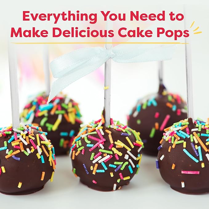 Baketivity Kids Baking Bundle – DIY Cake Pop Kit & 31-Piece Real Kids Cooking Set – Pre-Measured Kosher Ingredients, Safe Utensils, Illustrated Recipes & Video Guide – Fun Gift for Ages 6+