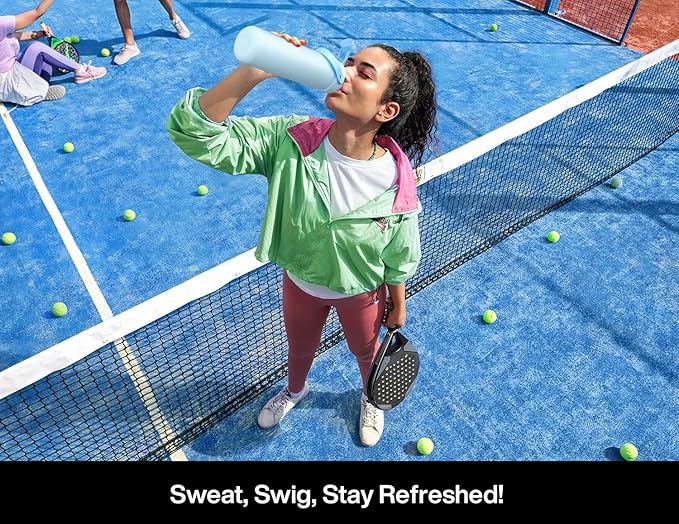 POWCAN 26 oz Insulated Water Bottle with 2-in-1 Straw and Spout Lid, Keep Cold 24H, Leak-Proof, Fits in Car Cup Holder, Stainless Steel Water Bottle for Sports, Travel, Gym, and School (Obsidian)