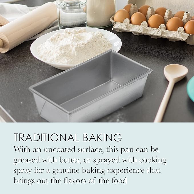 Chicago Metallic Loaf Pan, Commercial II, 1-Pound | Uncoated | Traditional | Pack of 2