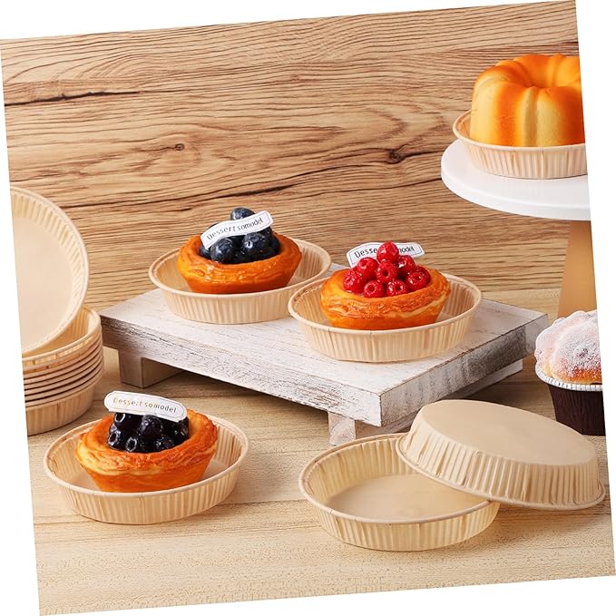 200pcs Mini Tart Pans Round Bottom Small Pans Oven Microwave Safe Baking Cups Non-stick Tart Trays for Baking Tools