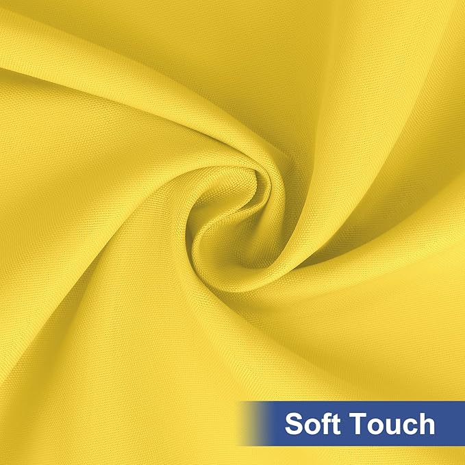 homing Rectangle Table Cloth Cover, Waterproof Polyester Elastic Fitted Tablecloth, Fits for 5 Foot Folding Tables, Washable Table Protector for Picnic, Camping, Outdoor (Yellow, 30" x 60")