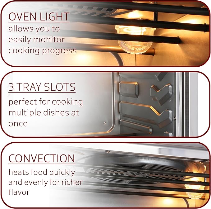 MegaChef 25 Quart Digital Electric Multi-Function Air Fryer and Counter Top Oven with Broil, Bake & Toast