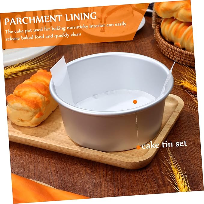 6-Inch Round Cake Tin Set Cake Liners Non-Stick Baking Molds Food-Grade Parchment Paper for Easy Release for Home Baking and Pastry Enthusiasts