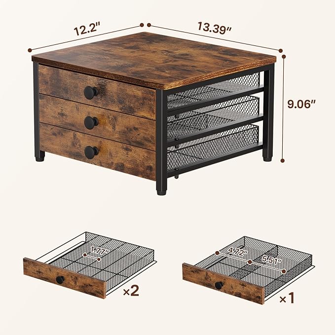 Coffee Pod Holder for Countertop, 3 Tier K Cup Holder Drawer, Coffee Bar Organizer 60 Coffee Pods Storage Organizer with Sliding Drawer for Coffee Station