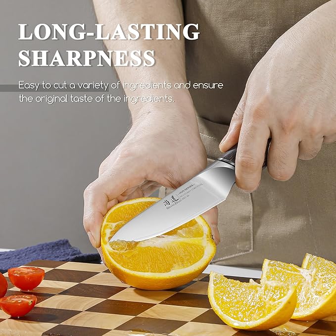 SHANGDAO 3.7 inch Paring Knife, 3 Layers VG10 Alloy Steel Fruit Vegetable Peeling Knives, Pakkawood Handle, Razor Sharp Small Kitchen Knife with Gift Box