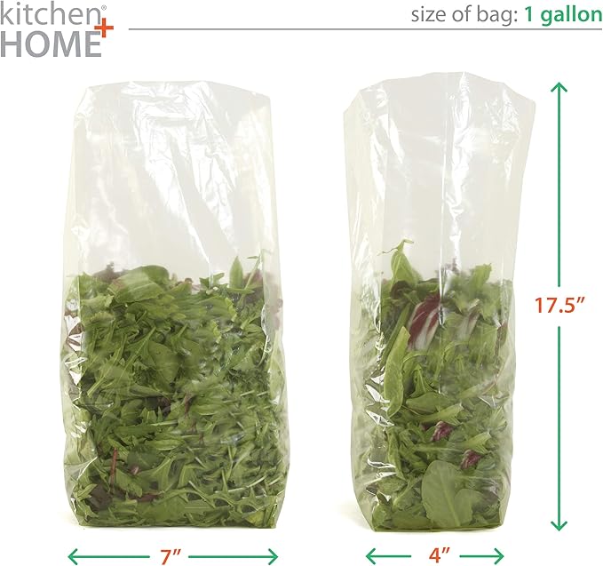 Keep it Fresh Produce Bags - 60 Reusable BPA Free Freshness Produce Bags & Twist Ties - Keeps Fruits, Veggies, and Flowers Fresher Longer