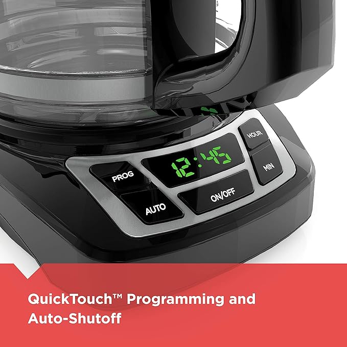 BLACK+DECKER 4-Slice Extra-Wide Toaster with 7 Shade Settings & 12-Cup Programmable Coffee Maker with Sneak-A-Cup
