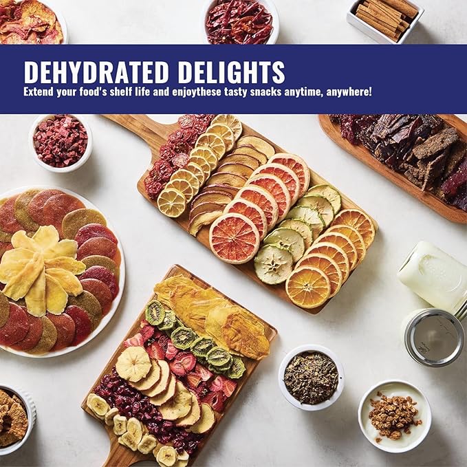 Food Dehydrator Machine, Stainless Steel Dehydrater for Fruit Herb,5 Stackable Trays, Digital Adjustable Timer & Temperature Control, Dehydrator for Beef,Meat, Fruits, Mushroom, Dog Treats