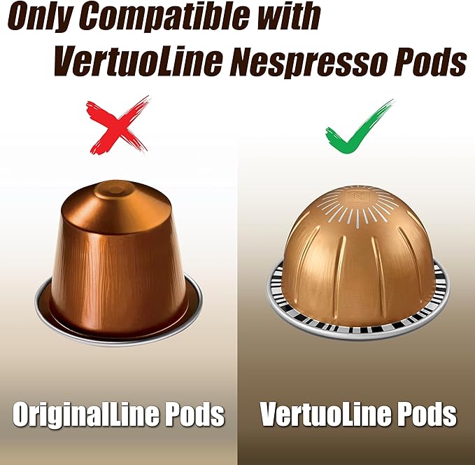 Deco Brothers Vertuoline Pod Holder Drawer with Adjustable Divider, Compatible with Nespresso 40 Small or 20 Large Capsules Coffee Bar Station, Wood Top Stand with Side Storage for Accessories, Black