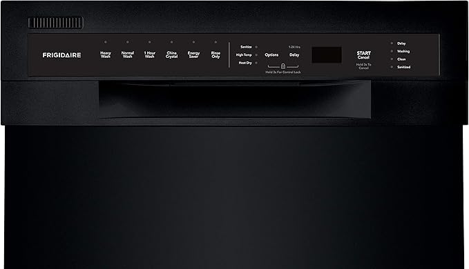 Frigidaire 18 in. ADA Compact Front Control Dishwasher in Black with Dual Spray Arms, 52 dBA, includes room-of-choice delivery