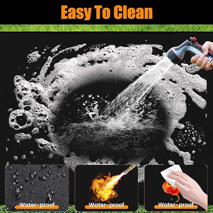 Extra Large Grill Mat 90x48 Inches – Fireproof, Waterproof & Oil-Proof Deck and Patio Protector for Outdoor BBQ