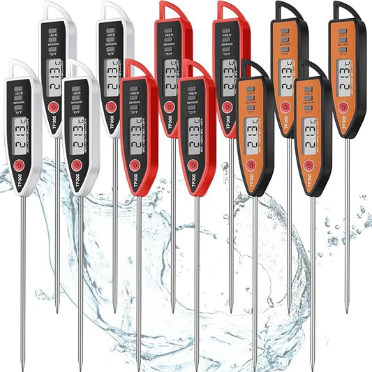 Digital Thermometer Food Meat Candy Water Immediate Read Thermometer for Kitchen Cooking(12 Pcs)