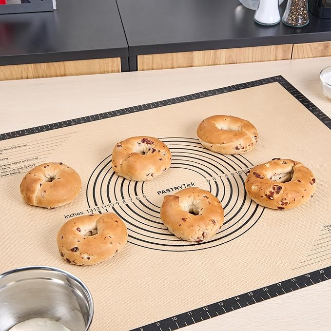 Restaurantware Baking Mat Pack of 1 Non-Stick 23.6"x31.5" Silicone Extra Large Baking Mat, Rectangle Reusable Durable Anti-Slip Sheet with Measurement Markings for Kneading Rolling Shaping Dough