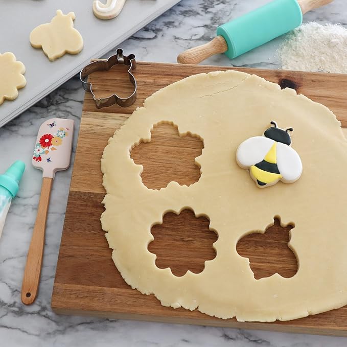 Handstand Kitchen Spring Fling 30-piece Real Cookie Baking Set with Recipes for Kids