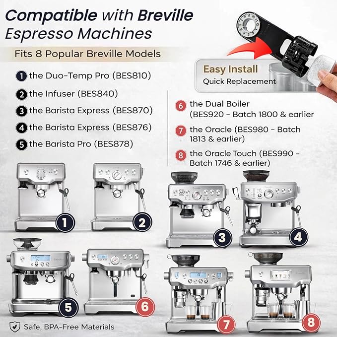 Water Filter Replacement for Keurig 2.0 & 1.0 Classic Coffee Makers, Breville Filters for Espresso Machine Use, Compatible with Ninja Luxe Cafe Accessories, 12 Pack Premium Charcoal Water Filters