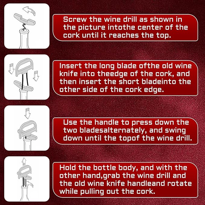 3 in 1 Ah So Two Prong Wine Opener & Cork Remover,It Can Remove The Older and Fragile Wine Corks so Easy for Connoisseurs to Uncork (classic)