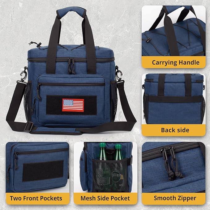ATRIPACK Lunch Box for Men, Tactical Lunch Bag MOLLE Webbing Leakproof Insulated Lunchs Cooler Women Adult Meal with Adjustable Shoulder Strap Lunch Pail