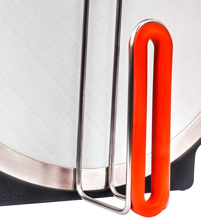 AirHood Self-Standing Splatter Screen – Heavy-Duty Stainless Steel Grease Guard for Frying Pans & Induction Cookers – Heat-Resistant, BPA-Free, Dishwasher Safe, Compact Storage