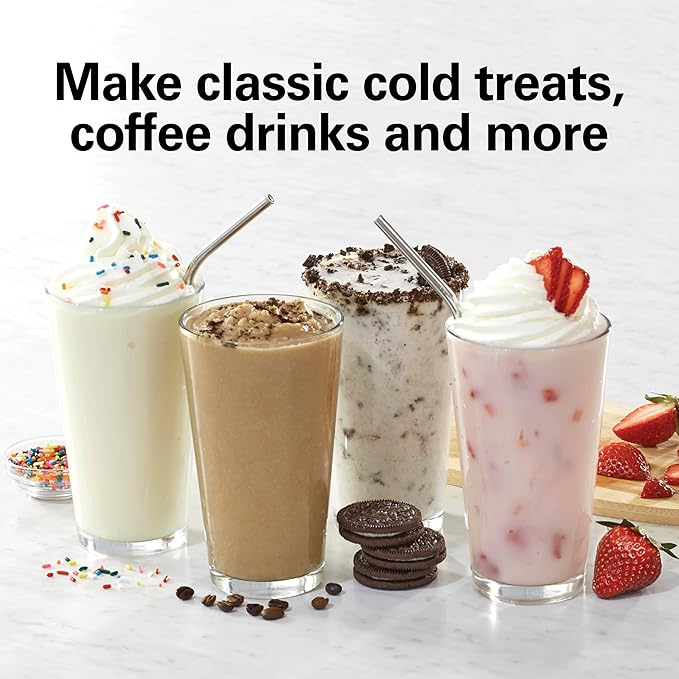 Hamilton Beach DrinkMaster Electric Drink Mixer, Retro Milkshake Maker & Milk Frother, 2 Speeds, Extra-Large 28 oz. Stainless Steel Cup, Red