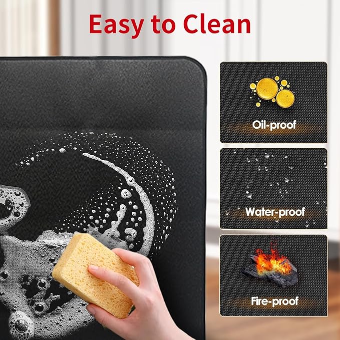 60 x 40 inch Firepit Mat for Outdoor Grill, Fireproof Mats for Under Reusable Oil-Proof Waterproof Grill Mats Repalce BBQ Pad for Deck Patio Grass Fire Pit Accessories for Outside
