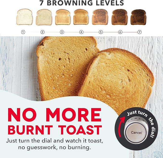 DASH Clear View Toaster: Extra Wide Slot Toaster with See Through Window - Defrost, Reheat + Auto Shut Off Feature for Bagels, Specialty Breads & other Baked Goods - Grey