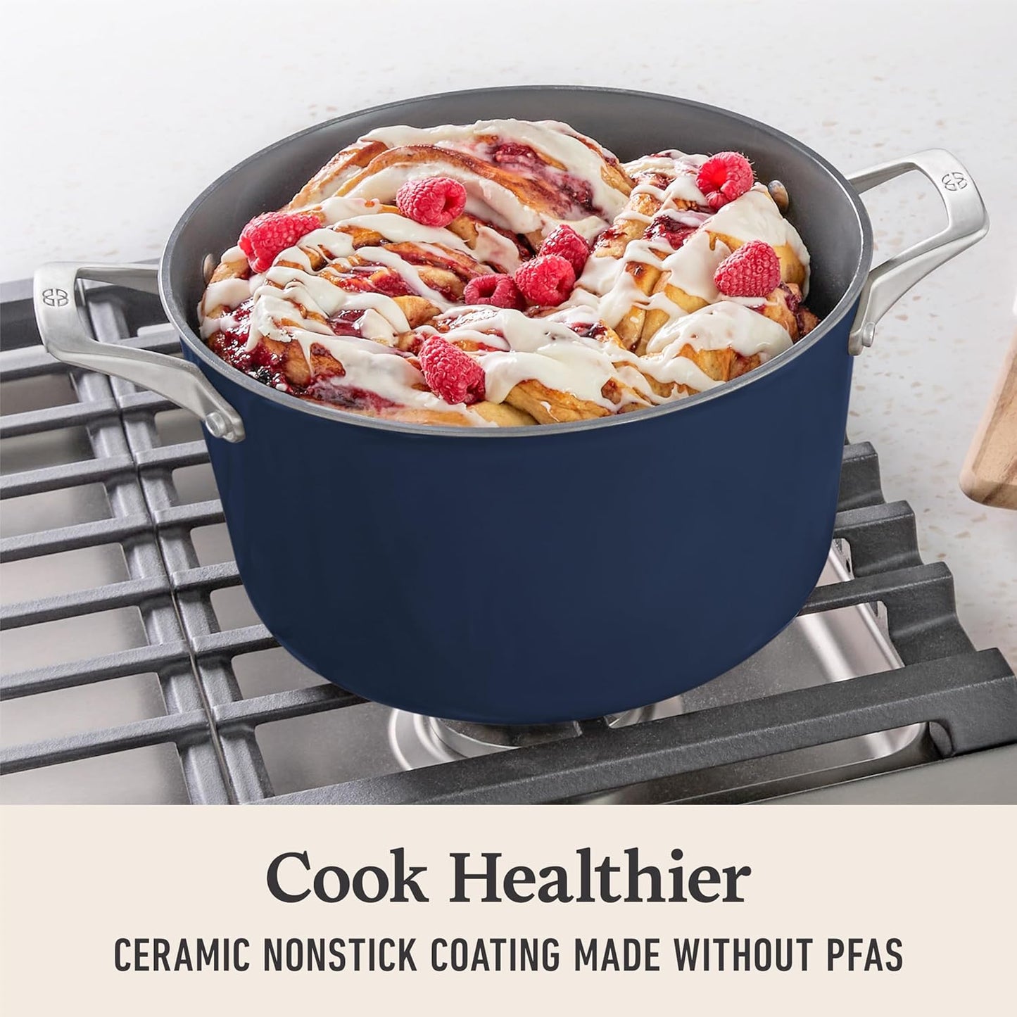 Calphalon® Premier Ceramic Nonstick 7-Qt. Dutch Oven with Lid, Midnight Blue