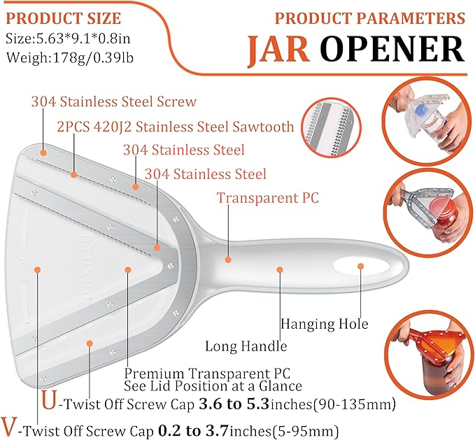 Jar Opener for Weak Hand & Seniors with Arthritis,Easy Twist Off Bottle Caps,Patent | Unique Kitchen Gadgets, Christmas Gifts for Elderly/Women/Men (Purple)