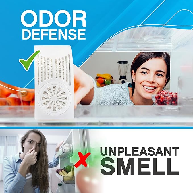 NonScents Shoe & Refrigerator Deodorizer Bundle - 4 Pack (8 Count) Shoe Odor Eliminator & 4 Refrigerator Deodorizer - Powerful, Reusable Odor Absorbers for Shoes, Fridge, Closets - Unscented Freshness
