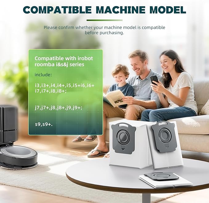 24 Pack Upgraded ‌Vacuum Bags Replacement Compatible with iRobot Roomba i7, i7+, i3, i3+, i1+, i4, i4+, i6, i6+,j6,j7,j7+, i8, i8+,s9, s9+, i & s & j Series Clean Base Automatic Dirt Disposal Bags