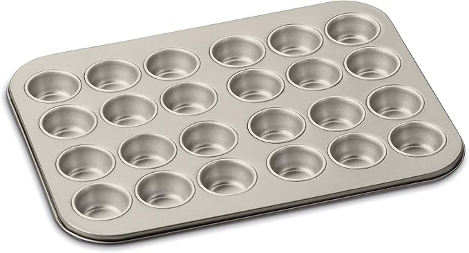 Cuisinart Chef's Classic Nonstick Bakeware 24-Cup Mini Muffin Pan, Champagne (Pack of 6)