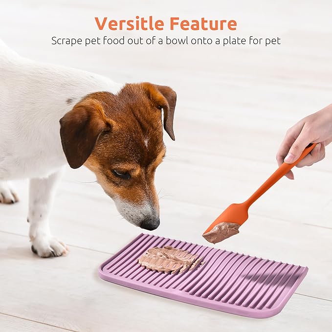 U-Taste Small Mini Silicone Spatula: 9×2inch 600ºF Heat-Resistant Food-Grade Jar Scraper for Kitchen Use, Non-Stick Seamless Flexible Baking Utensil for Mixing, Scraping Jam in Bowl or Cup (Orange)