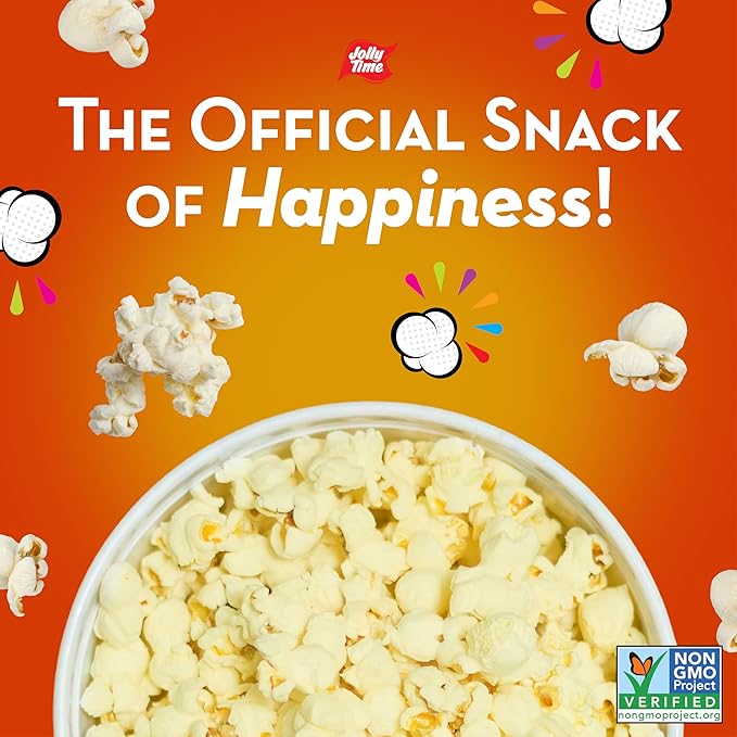Jolly Time Healthy Pop Microwave Popcorn, 1.2oz Personal Bag, 10 Bags Per Carton (Healthy Pop 100's - Butter & Sea Salt,1.2 Ounce (Pack of 30))