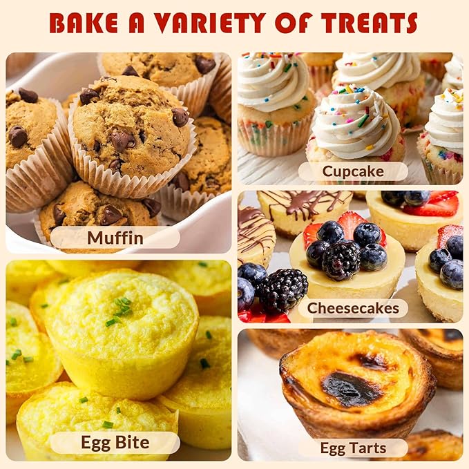 HKNMTT Silicone Muffin Pan for Baking, Cupcake Egg bites Brownie Mold 12 Cup Regular Size, Oven Safe BPA Free kitchen Appliances
